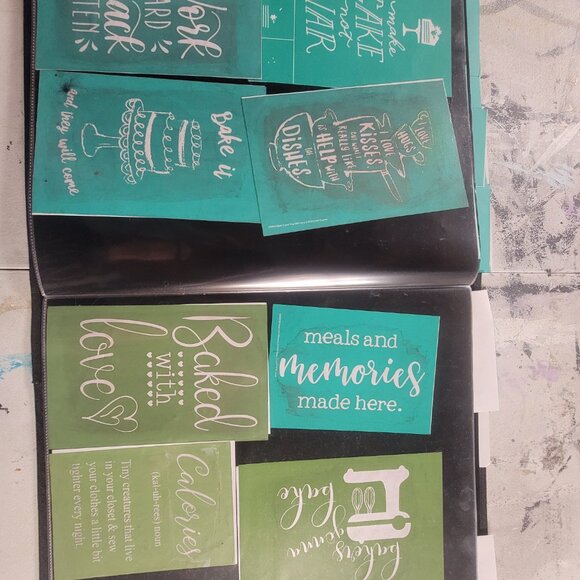 Bundle 3 ~ Reusable Silk Screen Stencils ~ 18 x 15 Binder~ Summer, Kitchen - Picture 3 of 16